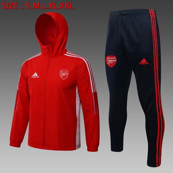 Rompevientos Arsenal Conjunto Completo 2022 Rojo Negro